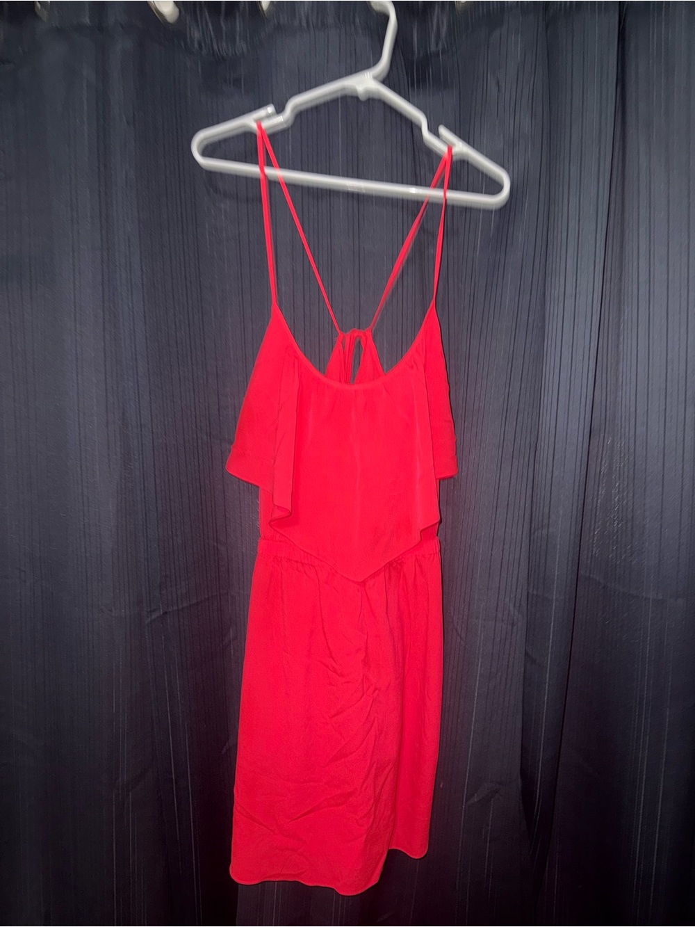 American Eagle Red Ruffle Romper Size Large
